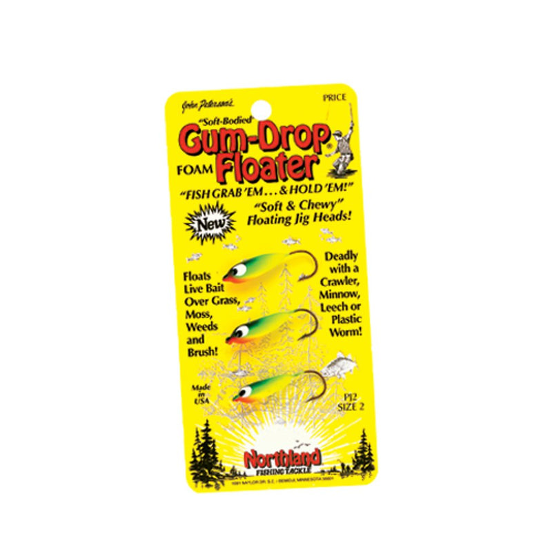 Northland Tackle Gum-Drop Floater, Assorted, 1 Hook - BeesActive Australia