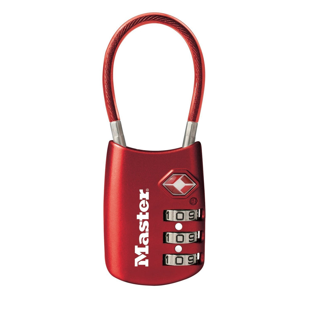 Master Lock 4688D Set Your Own Combination TSA Approved Luggage Lock, 1 Pack, Red - BeesActive Australia
