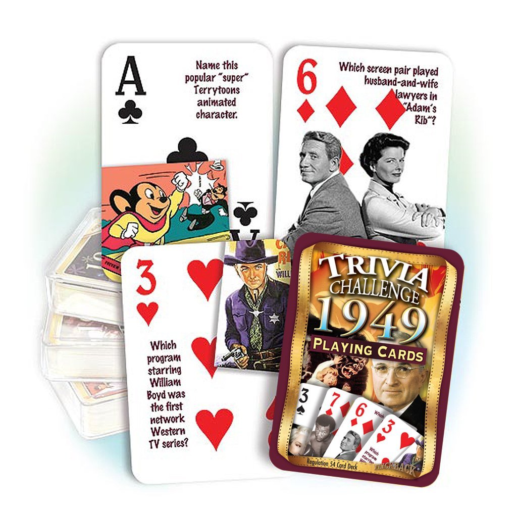 [AUSTRALIA] - 1949 Flickback Trivia Playing Cards: 66th Birthday Gift or 66th Anniversary Gift 