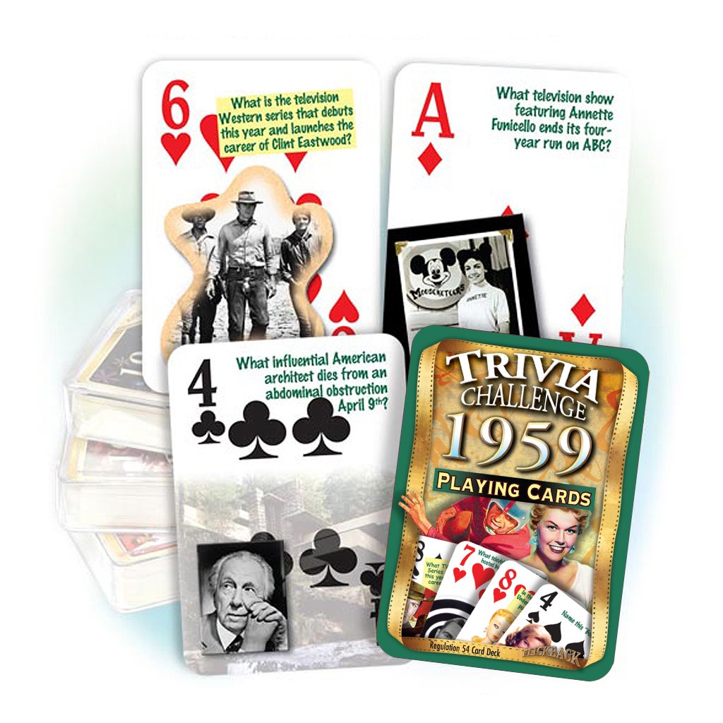 Flickback 1959 Trivia Playing Cards: Birthday - BeesActive Australia