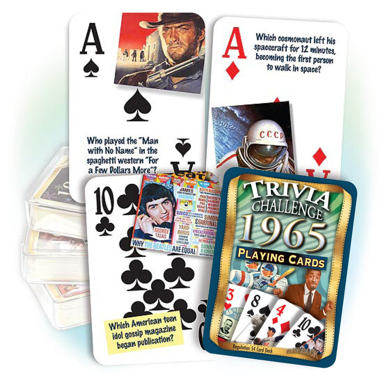 1965 Flickback Trivia Playing Cards: Birthday Gift - BeesActive Australia