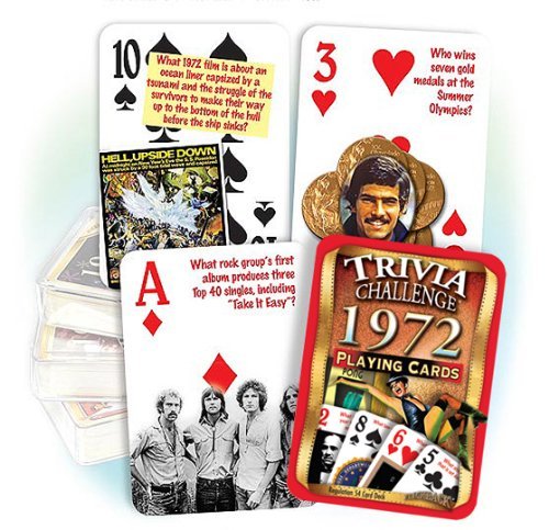 Flickback 1972 Trivia Playing Cards: 50th Birthday or Anniversary Cards - BeesActive Australia