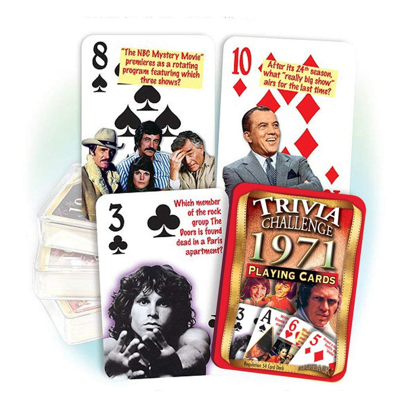 Flickback 1971 Trivia Playing Cards - BeesActive Australia