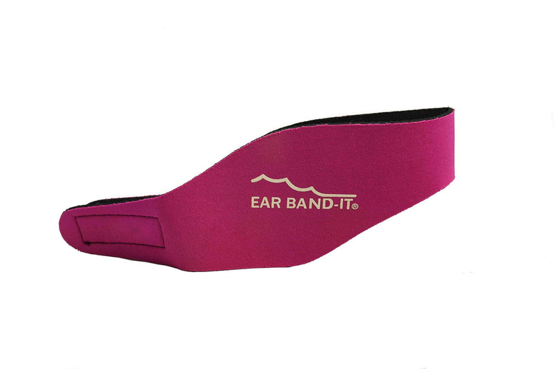 Ear Band-It Swimming Headband - Invented by Physician - Hold Ear Plugs in - The Original Swimmer's Headband - Doctor Recommended - Secure Earplugs Medium (ages 2 to 8yrs) Magenta - BeesActive Australia
