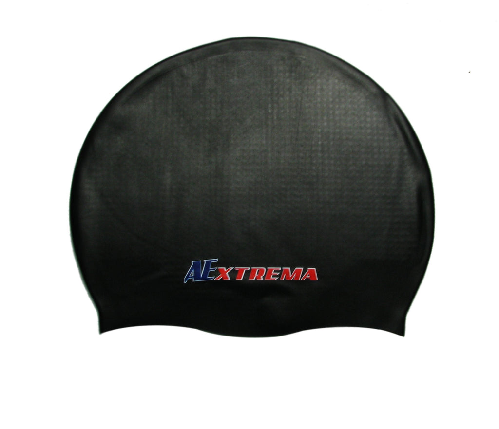 AExtrema Silicone Swim Cap (Black) - BeesActive Australia