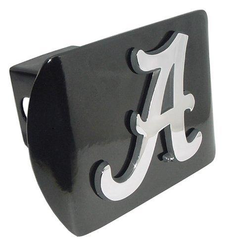 University of Alabama Crimson Tide Black with Chrome Plated Metal "A" NCAA College Sports Trailer Hitch Cover Fits 2 Inch Auto Car Truck Receiver - BeesActive Australia