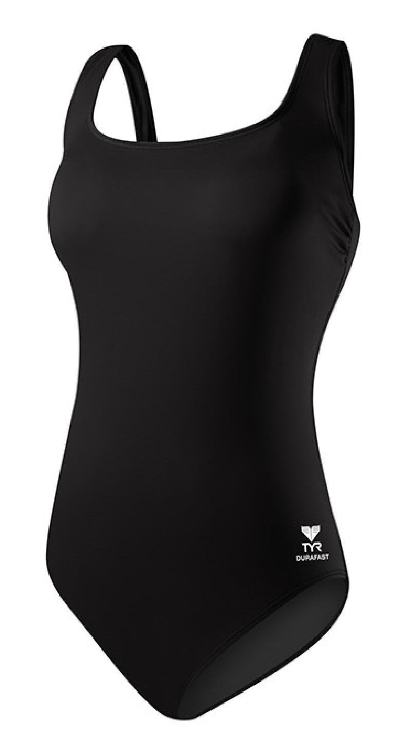 [AUSTRALIA] - TYR Womens Fit Solid Aqua Tank Suit Black 14 