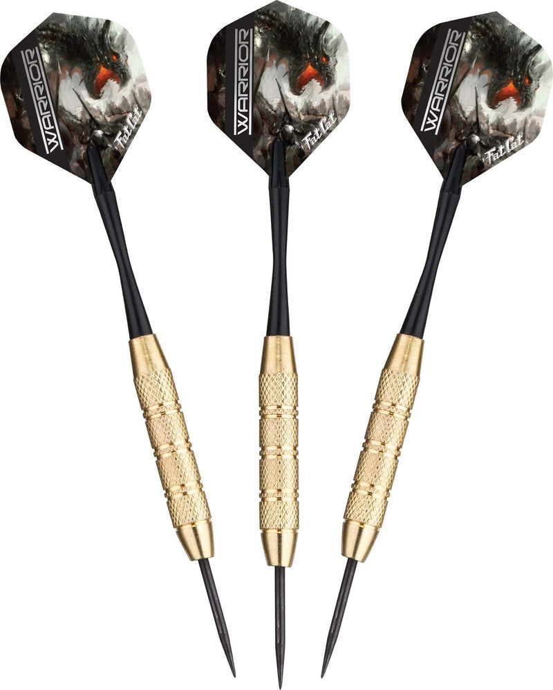 Fat Cat Warrior Steel Tip Darts, 18 Grams Black - BeesActive Australia