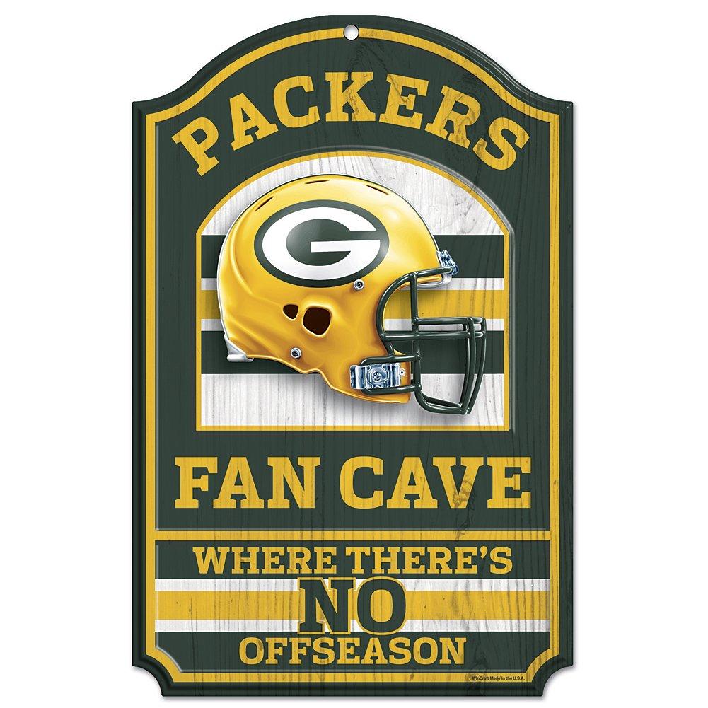 WinCraft Green Bay Packers Fan Cave Wood Sign - BeesActive Australia