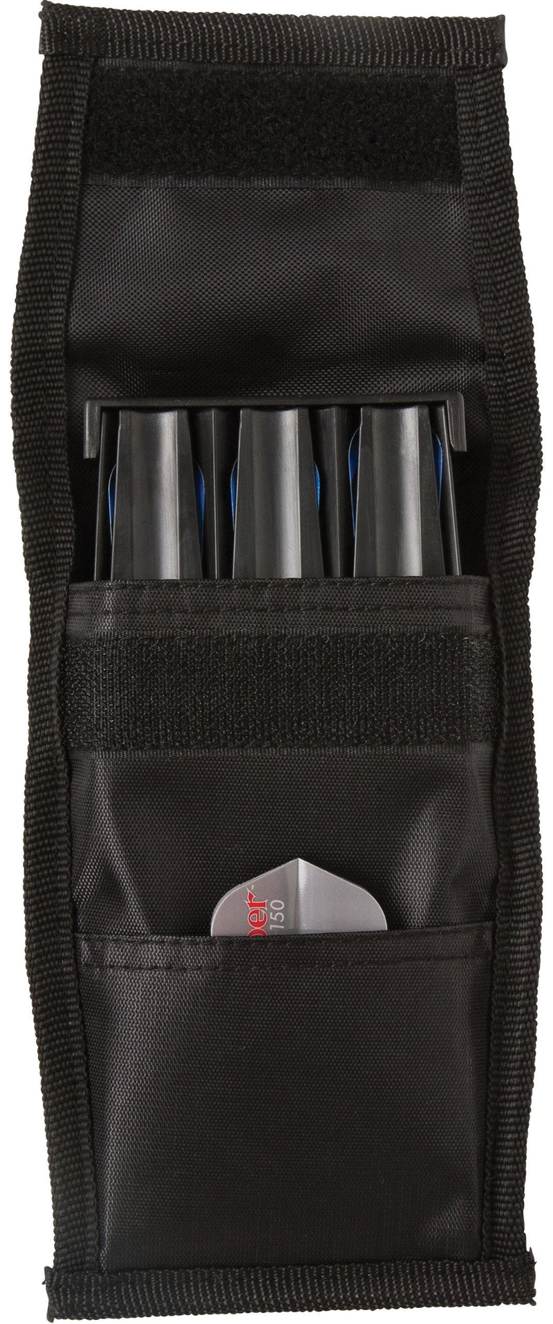 [AUSTRALIA] - Casemaster Single Black Dart Case with Solid Plastic Insert and Flexible, Tough Nylon Covering, Holds 3 Steel Tip and Soft Tip Darts, Hard Shell Keeps Flights in Perfect Shape 