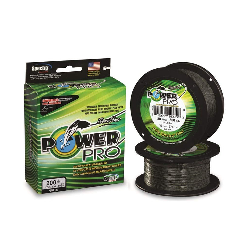 Power Pro Braided Line Downrigger Cable, Moss Green - BeesActive Australia