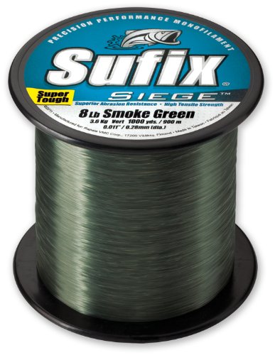 Sufix Siege 3000-Yards Spool Size Fishing Line (Smoke Green, 4-Pound) - BeesActive Australia