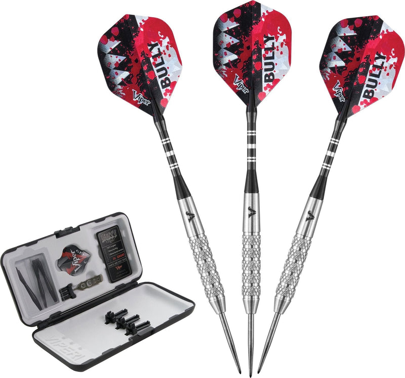 [AUSTRALIA] - Viper Bully 80% Tungsten Steel Tip Darts with Storage/Travel Case, Coarse Knurling, 24 Grams 