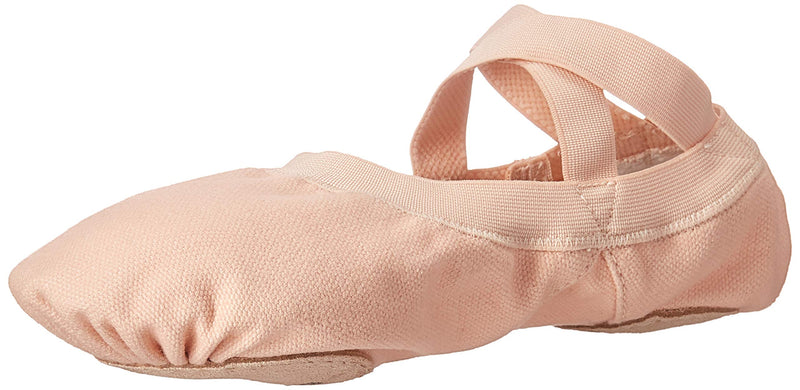 [AUSTRALIA] - Bloch Dance Women's Pro Elastic Canvas Split Sole Ballet Shoe/Slipper 6.5 Wide Pink 