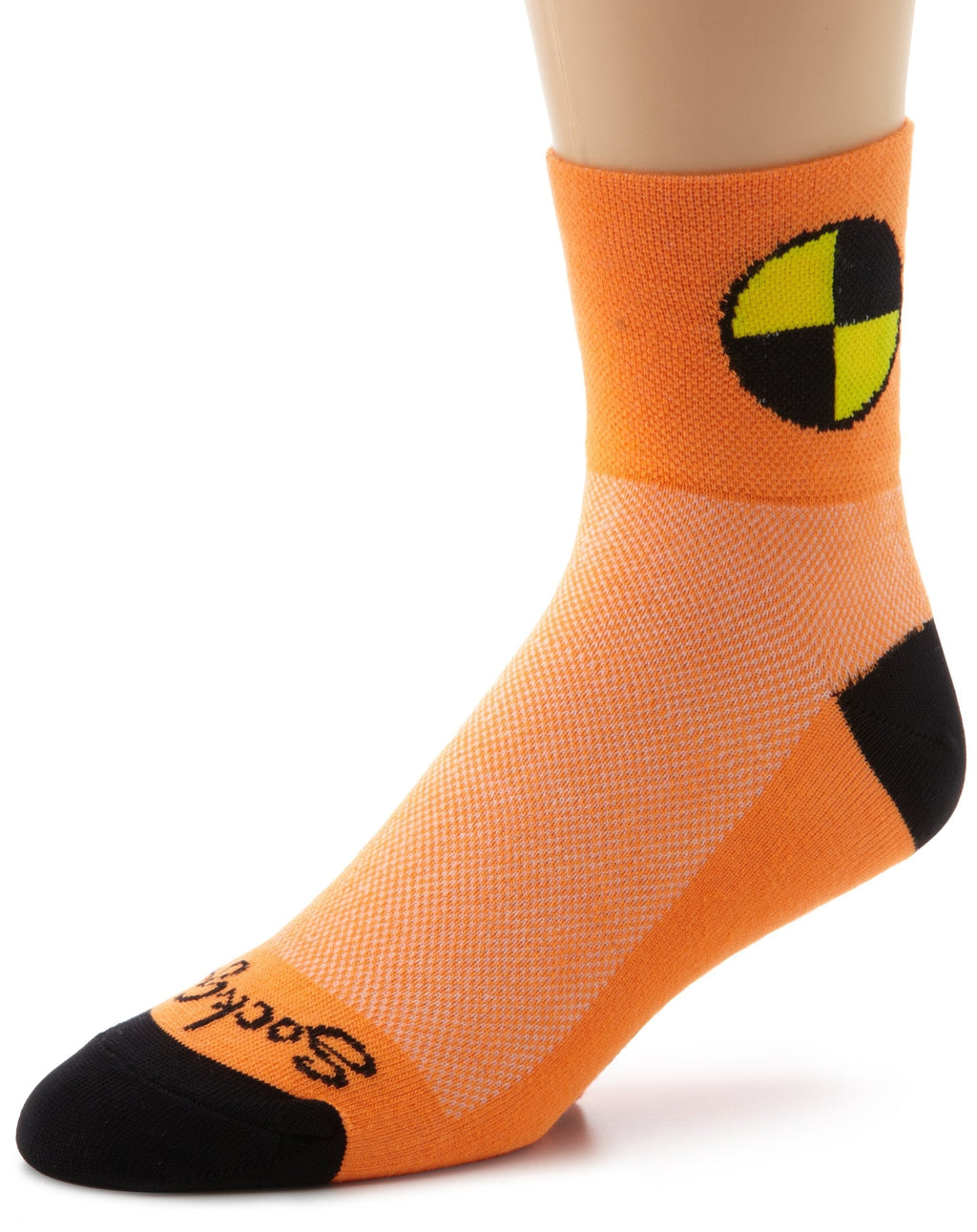 SockGuy Men's Crash Test Dummy Socks Small-Medium Orange - BeesActive Australia