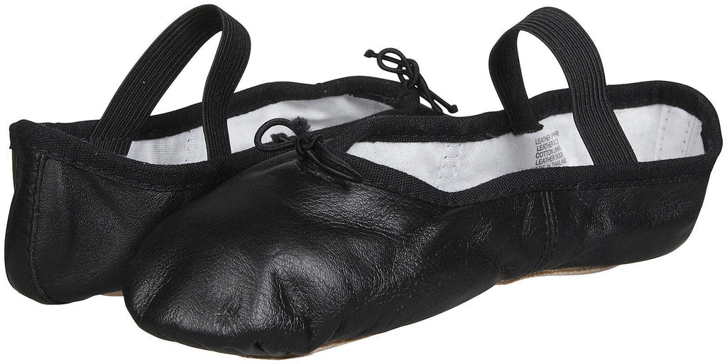 [AUSTRALIA] - Bloch Girls Dance Dansoft Full Sole Leather Ballet Slipper/Shoe, Black, 1 Wide Little Kid 