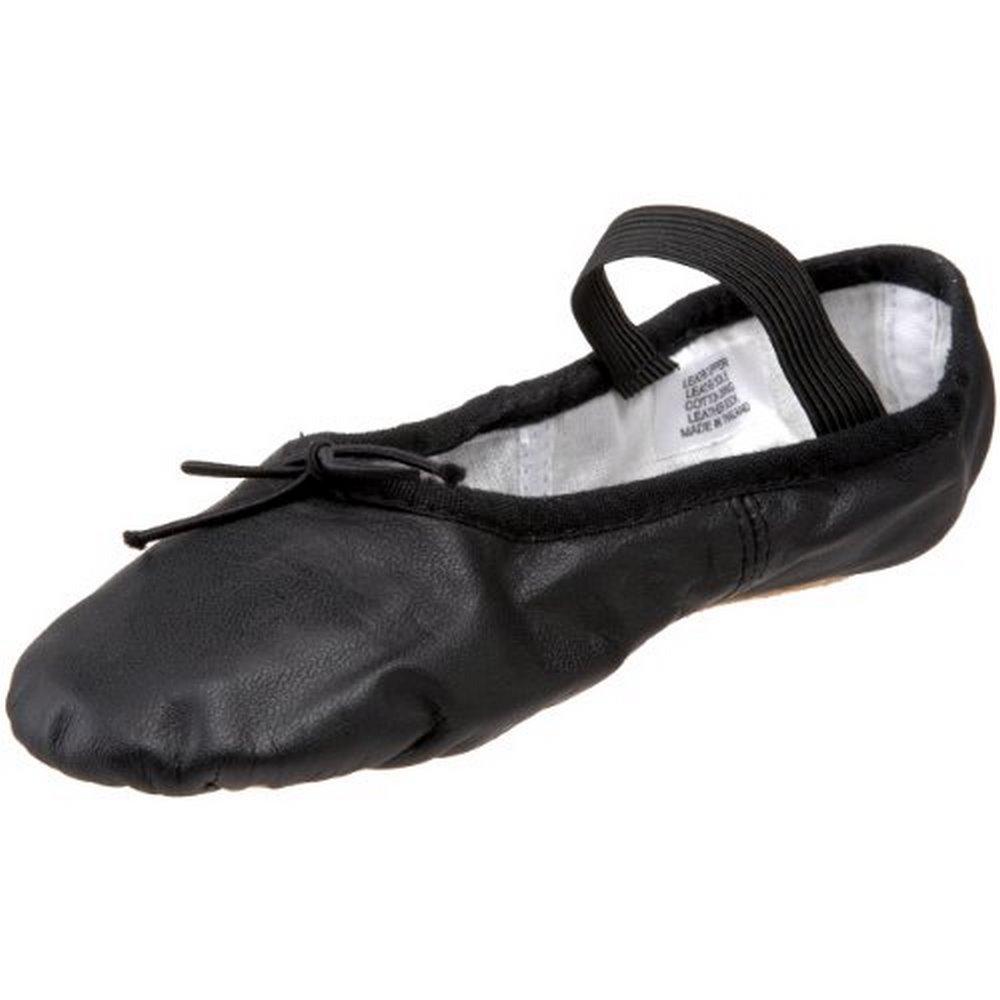 [AUSTRALIA] - Bloch Girls Dance Dansoft Full Sole Leather Ballet Slipper/Shoe, Black, 1.5 Wide Little Kid 