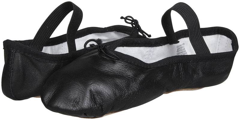 [AUSTRALIA] - Bloch Girls Dance Dansoft Full Sole Leather Ballet Slipper/Shoe, Black, 12.5 Wide Little Kid 