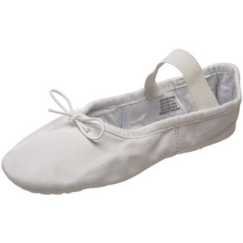 [AUSTRALIA] - Bloch Girls Dance Dansoft Full Sole Leather Ballet Slipper/Shoe, White, 1 Narrow Little Kid 