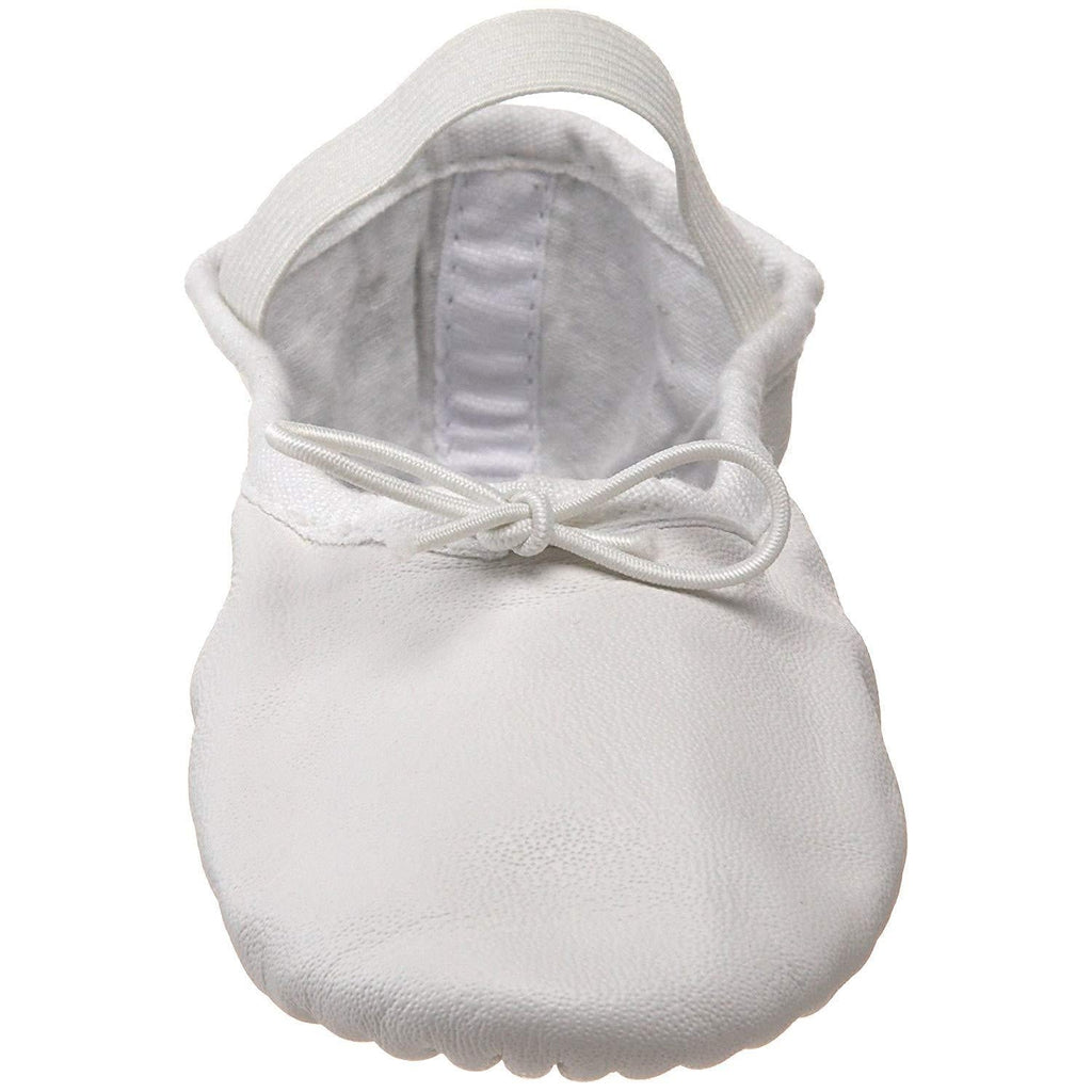 [AUSTRALIA] - Bloch Girls Dance Dansoft Full Sole Leather Ballet Slipper/Shoe, White, 7 Wide Toddler 