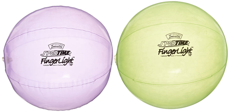Sportime FingerLight Polyurethane Balls - 10 inch - Pair of 2 - Assorted Colors - 1320285 - BeesActive Australia