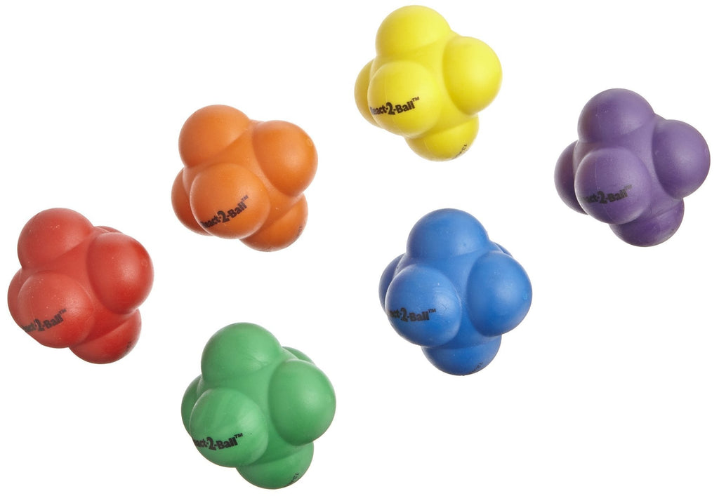 [AUSTRALIA] - Sportime - 1272724 Rubber React-2-Ball with Erratic Bounce - Set of 6 - Multiple Colors 
