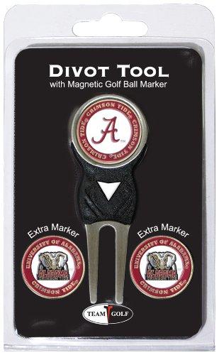 Team Golf NCAA Divot Tool with 3 Golf Ball Markers Pack, Markers are Removable Magnetic Double-Sided Enamel Alabama Crimson Tide - BeesActive Australia