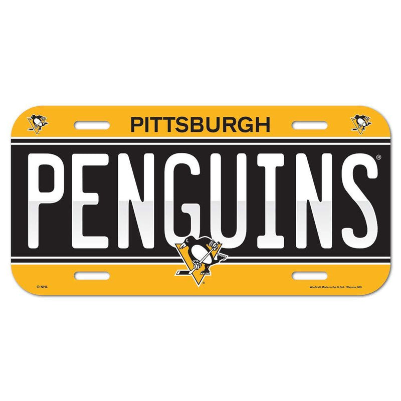 WinCraft NHL Pittsburgh Penguins 85241414 License Plate - BeesActive Australia