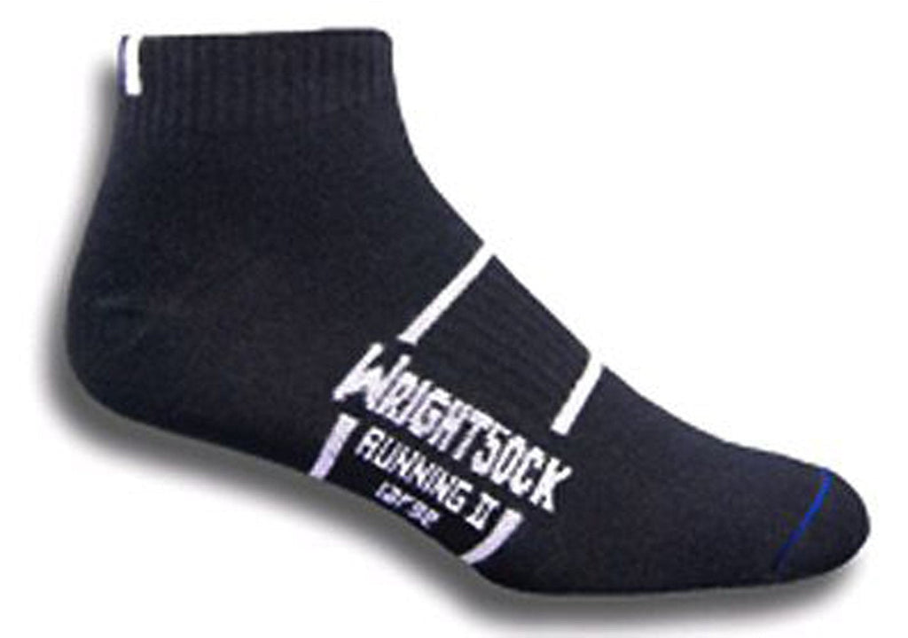 [AUSTRALIA] - Wrightsock Anti-Blister Double Layer Running II Lo Quarter Large Black 