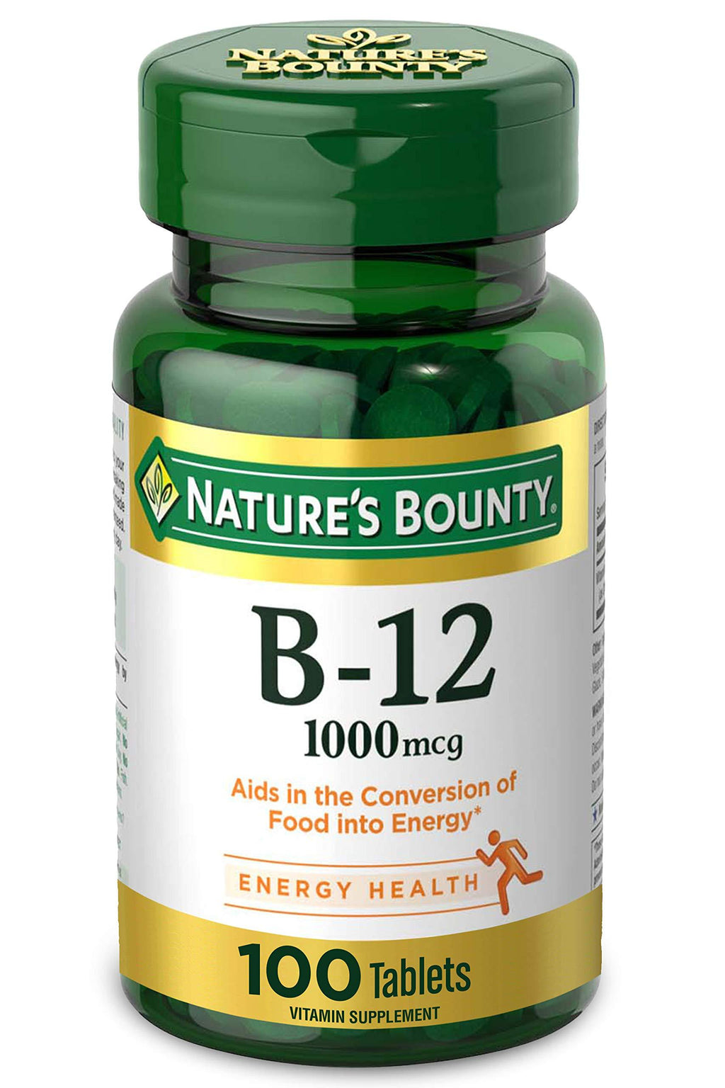 Nature’s Bounty Vitamin B-12 Supplement, Supports Metabolism and Nervous System Health, Tablets, 1000 mcg, 100 Count - BeesActive Australia