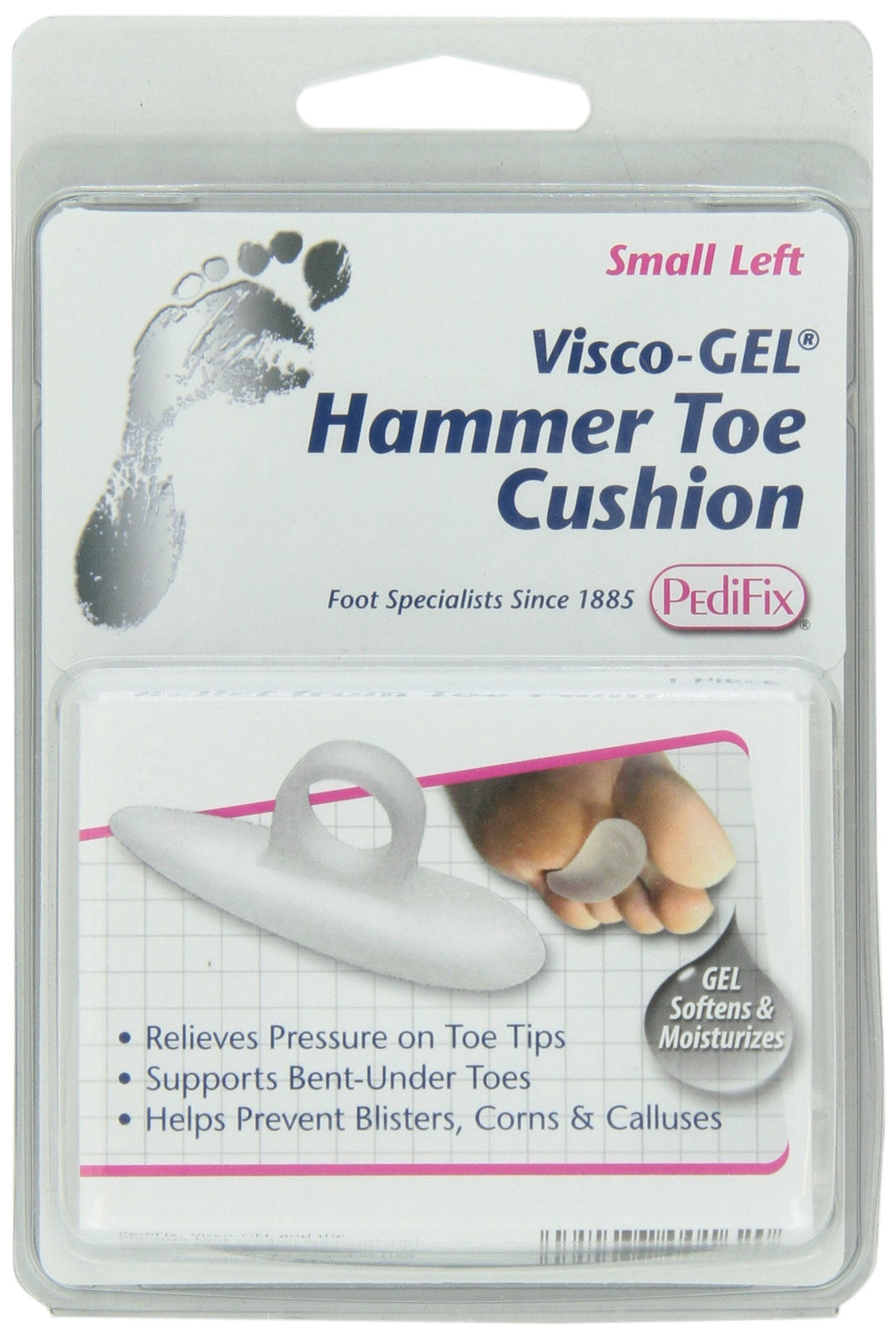 PediFix Visco-gel Hammer Toe Cushion, Small Left 1 pack - BeesActive Australia