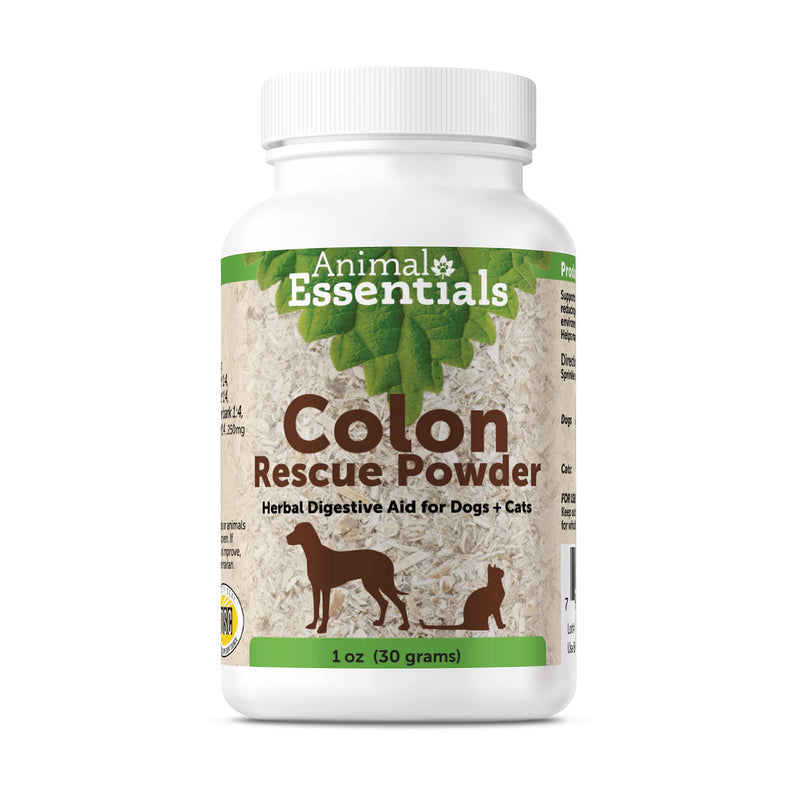 Animal Essentials Colon Rescue Powder Herbal Digestive Aid for Dogs & Cats, 1 oz - Made in USA GI Support, Phytomucil Blend - BeesActive Australia