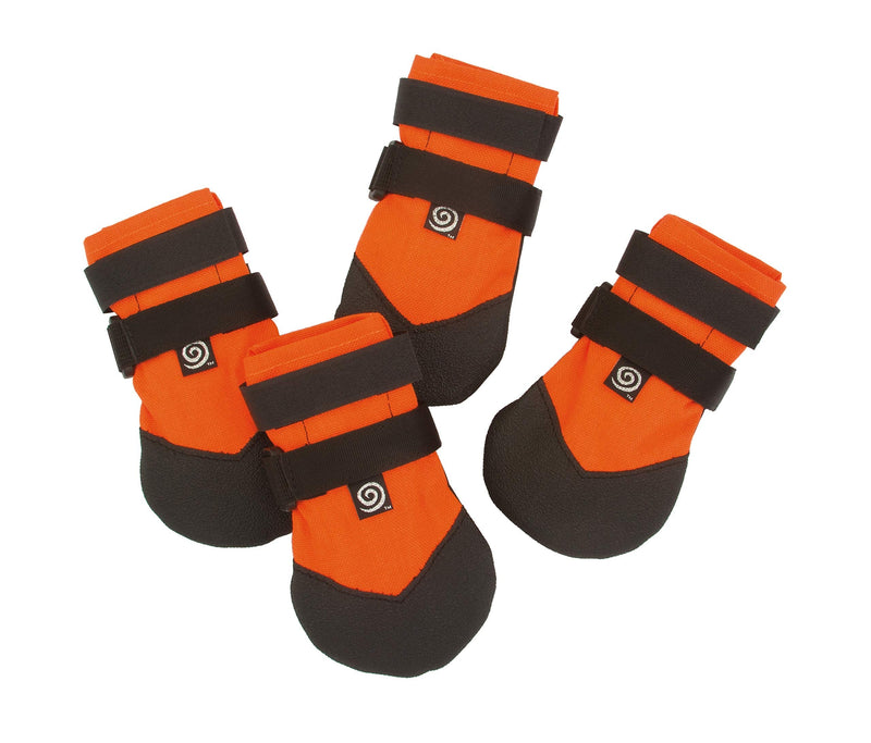 Ultra Paws Rugged Dog Boots & Paw Protectors for Small, Medium and Large Dogs (Nonslip, Reinforced Sole Protection, Water Resistant, Adjustable Reflective Velcro Strips) Size 8 (L) Orange - BeesActive Australia