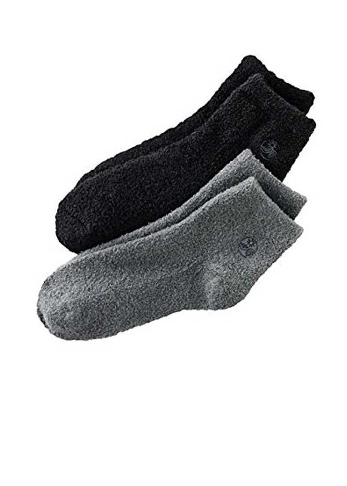 Earth Therapeutics Aloe Socks, 2 Pair Per Package (Black and Gray) - BeesActive Australia