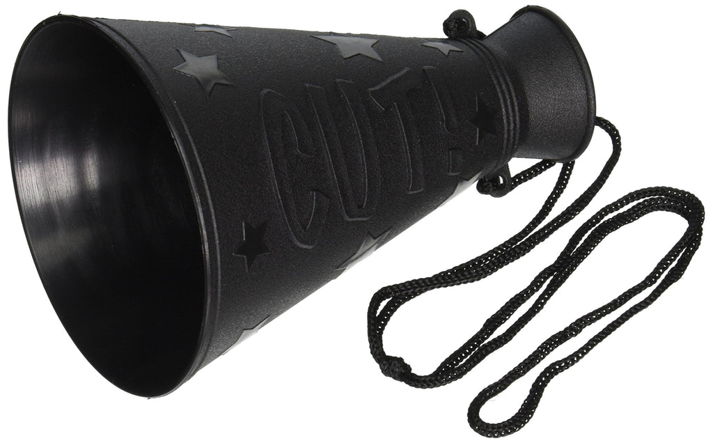 [AUSTRALIA] - Beistle Action Cut Megaphone Awards Night Decorations, Costume Accessory, Party Prop, 6", Black 6" 