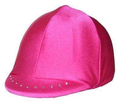 [AUSTRALIA] - Equestrian Riding Helmet Cover - Hot Pink with Swarovski Crystals 
