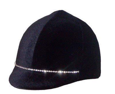 [AUSTRALIA] - Equestrian Riding Helmet Cover - Rhinestone Black Velvet 