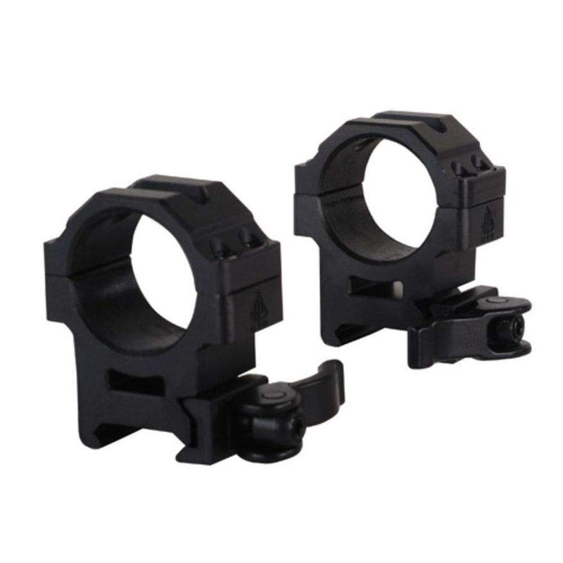 UTG 30mm Quick-Detach Rings, Medium, Weaver/Picatinny, See-Thru, Compact, Law-Enforcement Grade - BeesActive Australia