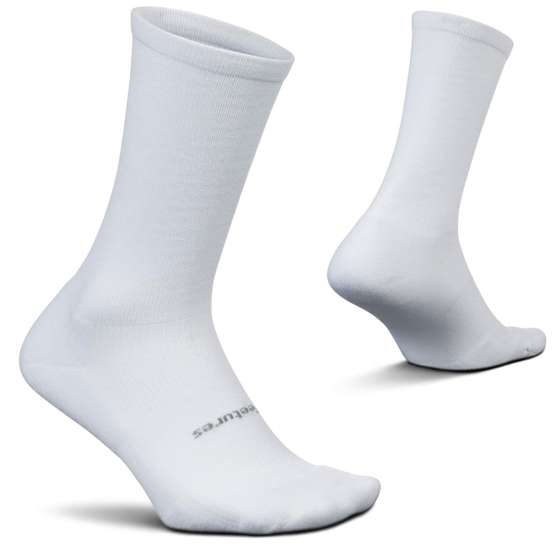 [AUSTRALIA] - Feetures High Performance Cushion Crew Sock Large White 