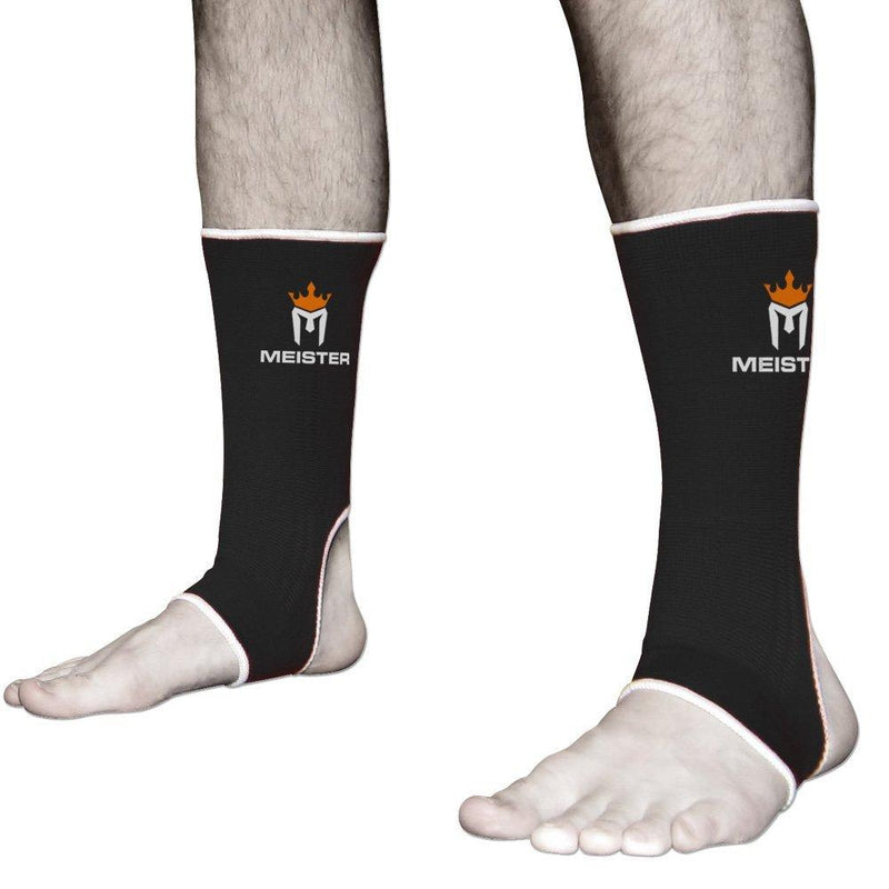 [AUSTRALIA] - Muay Thai MMA Ankle Support Wraps (Pair) Black 