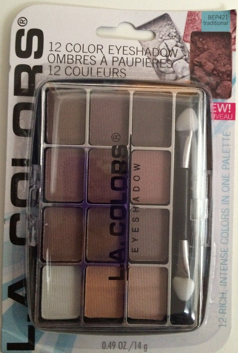 L.a. Colors Expressions - 12 Color Eyeshadow Traditional - BeesActive Australia