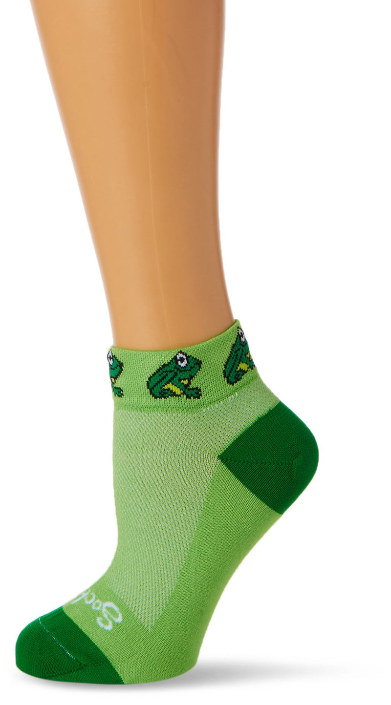 SockGuy WOMANS 1" FROGGIE SM/MD, Small/medium, Green - BeesActive Australia