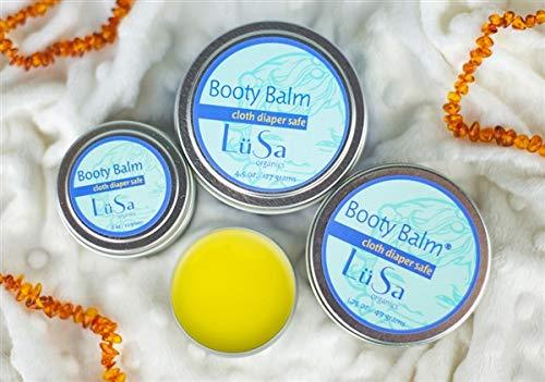 Lusa Organics Booty Balm - All Natural Organic Ingredients Soothe Sore Baby Bottoms Including Diaper Rash, Cuts, Scrapes, Sunburn, and Windburn - 1.75 oz - BeesActive Australia