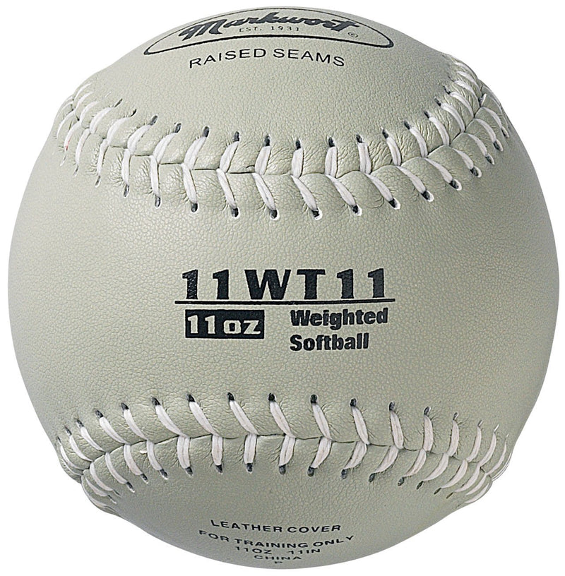 [AUSTRALIA] - Markwort Color Coded Weighted 11-Inch Softball (11-Ounce, Grey) 