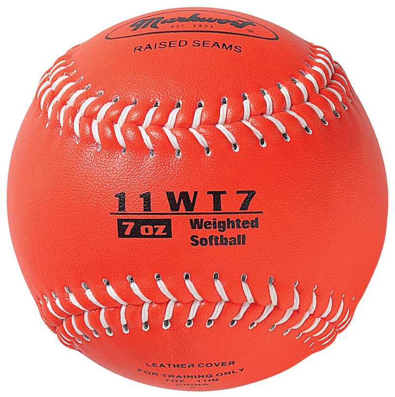 [AUSTRALIA] - Markwort Color Coded Weighted 11-Inch Softball (7-Ounce, Orange) 