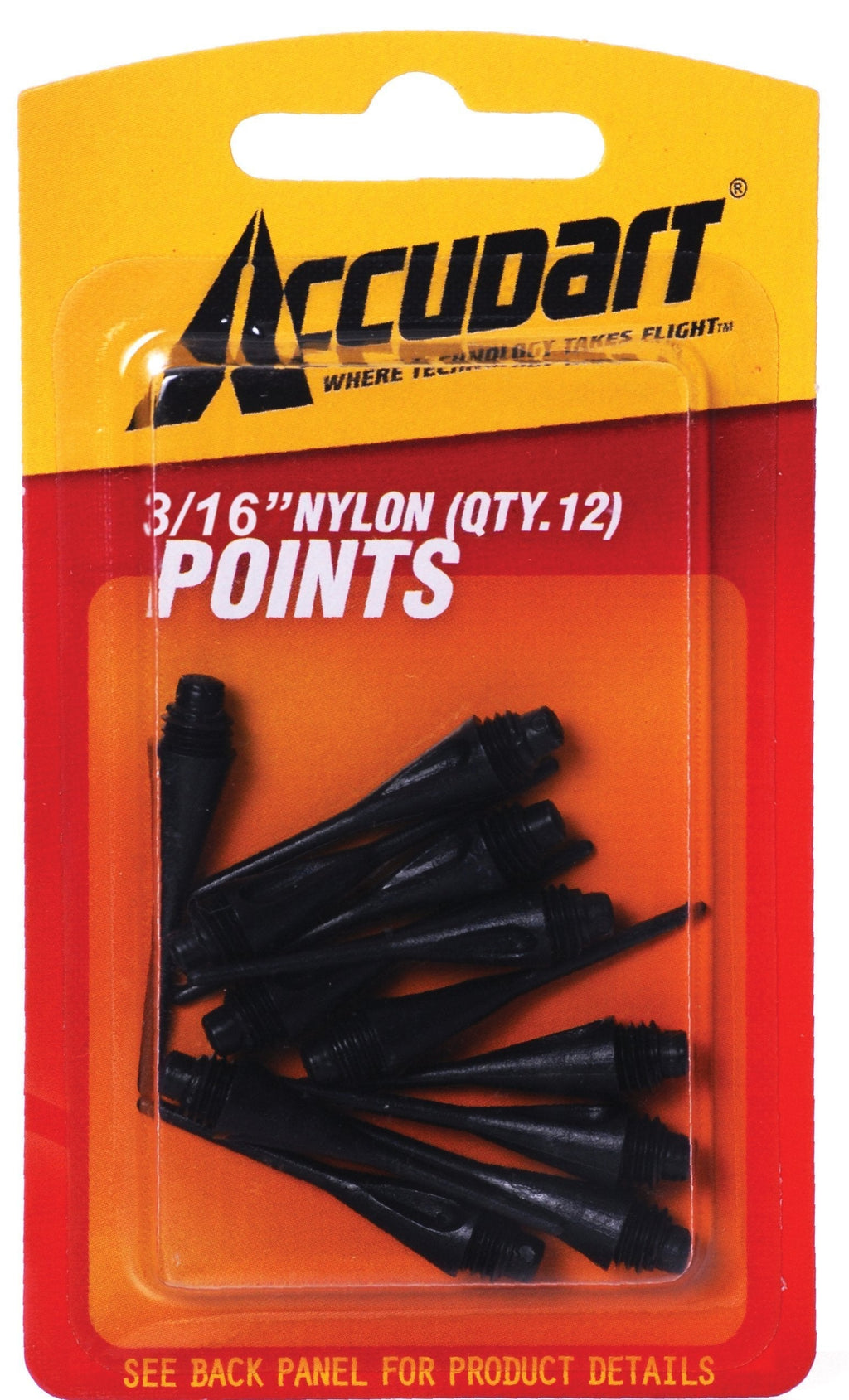 [AUSTRALIA] - Escalade Sports Accudart Pack of 12 Nylon Points 1/4-Inch 