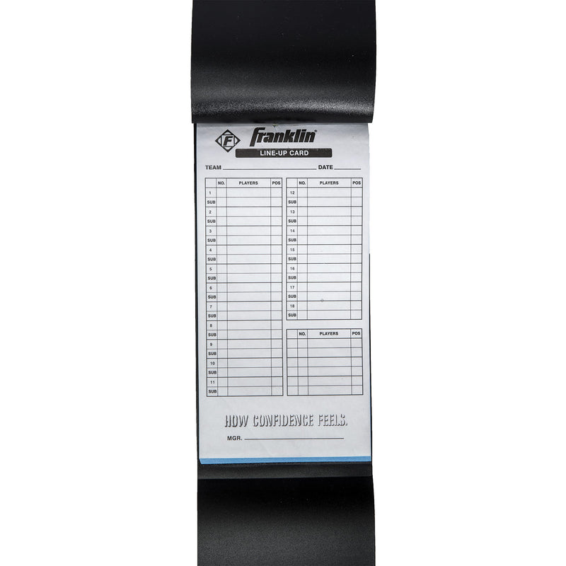 Franklin Sports MLB Baseball + Softball Lineup Cards - 25 Game Line Up Sheets Book + Holder for Coaches + Managers - Black - BeesActive Australia