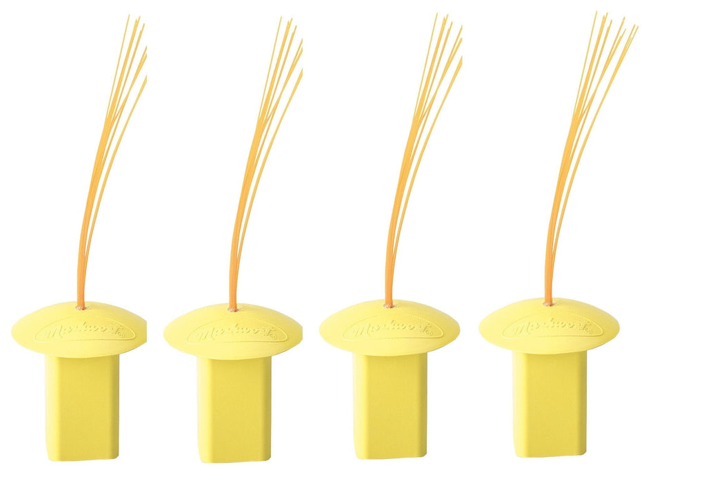 [AUSTRALIA] - Markwort 4 Pack High Vis Yellow Base Plug with Orange Bristle Indicator 