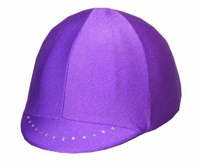 [AUSTRALIA] - Equestrian Riding Helmet Cover - Purple with Swarovski Crystals 