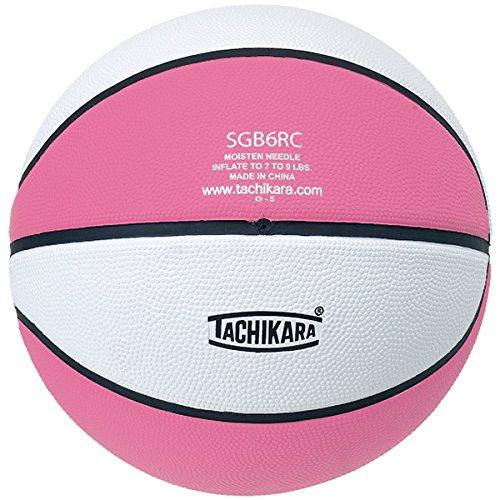 Tachikara 2-Tone Rubber Basketball (Intermediate Size) Pink/White - BeesActive Australia